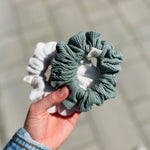 Load image into Gallery viewer, Sage Waffle Scrunchie
