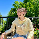 Load image into Gallery viewer, Cropped NAIDC Yellow Zip-Up Hoodie
