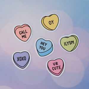 Candy Hearts Sticker Pack I