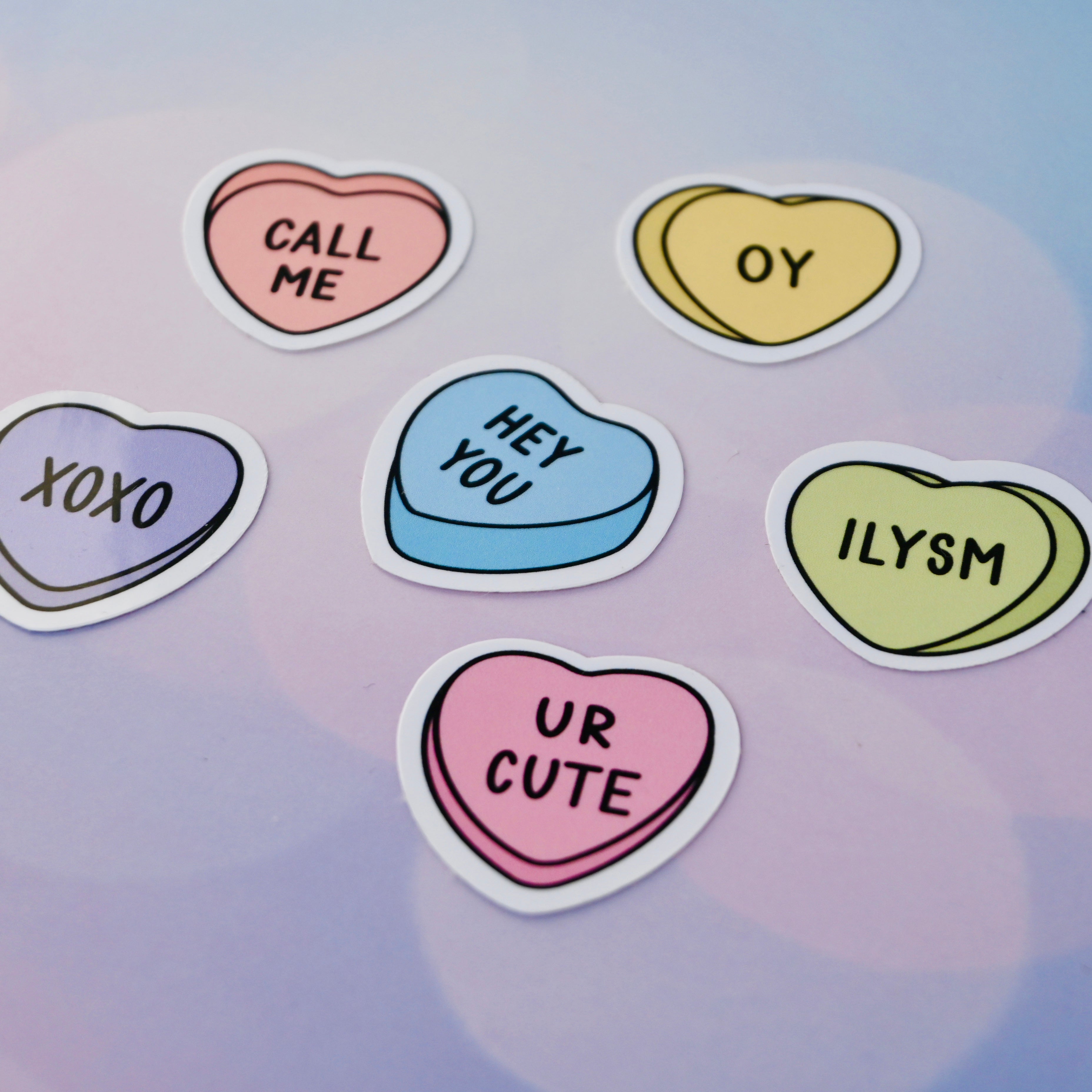 Candy Hearts Sticker Pack I
