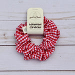 Load image into Gallery viewer, Red Gingham Scrunchie
