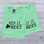 Load image into Gallery viewer, Keep It Reel T-Shirt Mint Green
